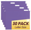 HERKKA Hanging File Folders, 30 Pack Reinforced Letter Size Hanging Folders, Designed for Bulky Files, Filing Cabinet, 1/5-Cut Adjustable Tabs (Purple)