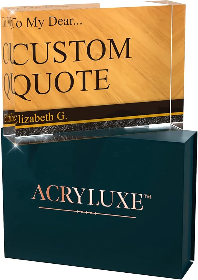 Personalized Gifts, Custom Quote Block Letter Board,Crystal-Clear Acrylic with Gift Box,17 Styles, Holiday and Christmas Gift for Mom, Dad, Girlfriend, Him or Her, Husband, Wife (5"x7, Nolan)