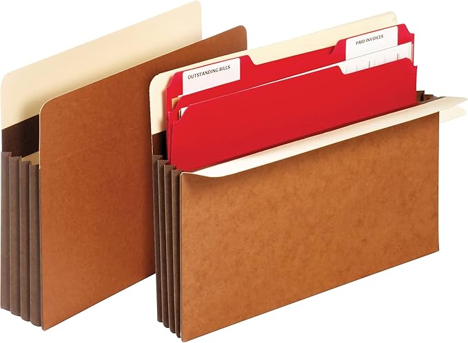 Globe Weis Pendaflex Expanding File Pockets, Brown (PFXC1535GHD)