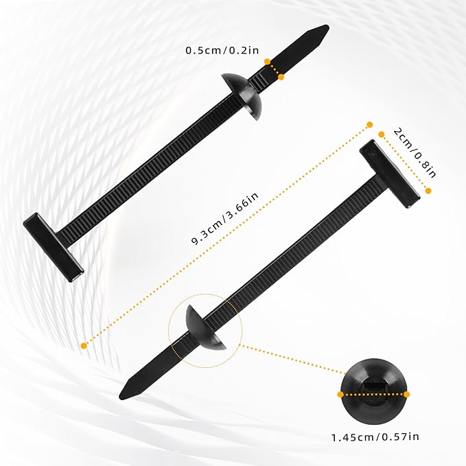 100 Pcs Nylon Universal Cable Tie Buckle Kit - Heavy Duty Multifunctional Nylon Zip Ties with Locking Pins & Buttons, UV Resistant, for Automotive Repair, Bumper Clips, Wiring Harness