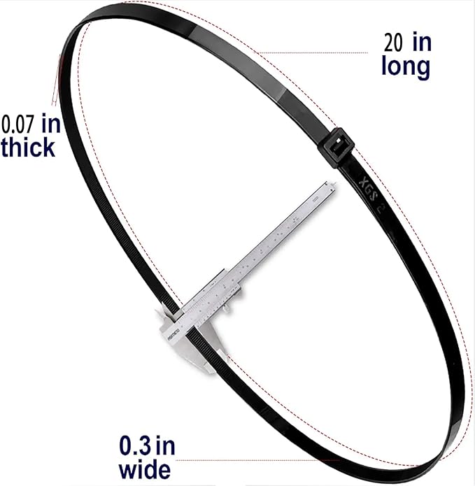 large zip ties black 20 inch heavy duty cable ties extra long tie wraps 160 lb outdoor wire ties 60pcs
