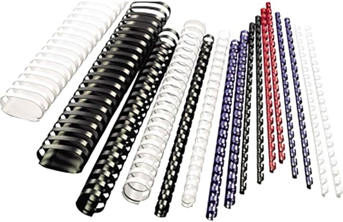GBC CombBind Binding Combs, 16 mm, 145 Sheet Capacity, A4, 21 Ring, Black, Pack of 100, 4028600