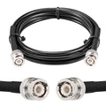 BNC Cable - 6FT RG58 50 ohm Male to Male Coax Cables Low Loss BNC Extension Coaxial Cable with for Antennas, RF Radios, Modems, Oscilloscopes, Spectrum, etc (Black)