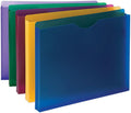 Smead Poly Expanding File Jacket, Straight-Cut Tab, 1” Expansion, Letter Size, Assorted Colors, 10 per Pack (89610)