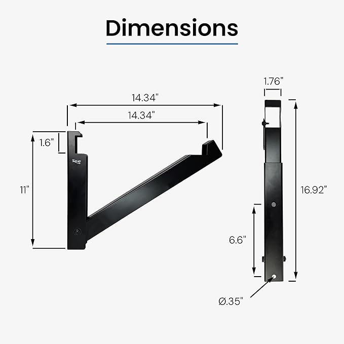 ICC Cable Runway Triangular Wall Support Kit – 6-Pack | Steel, Black Powder Coat, Parallel Wall Mount