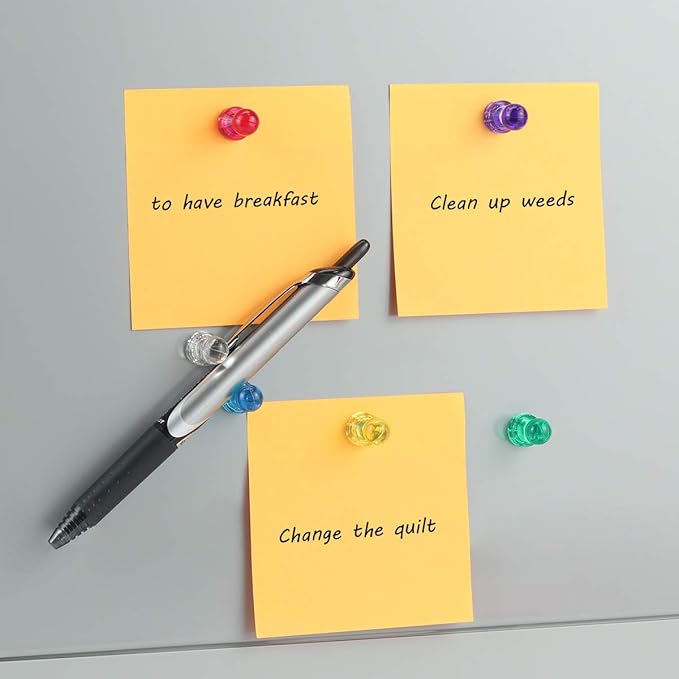 Ant Mag Magnetic Push Pins Strong Push Pin Magnets for Fridge Whiteboards Calendars Maps in School & Office Pack of 18 Yellow
