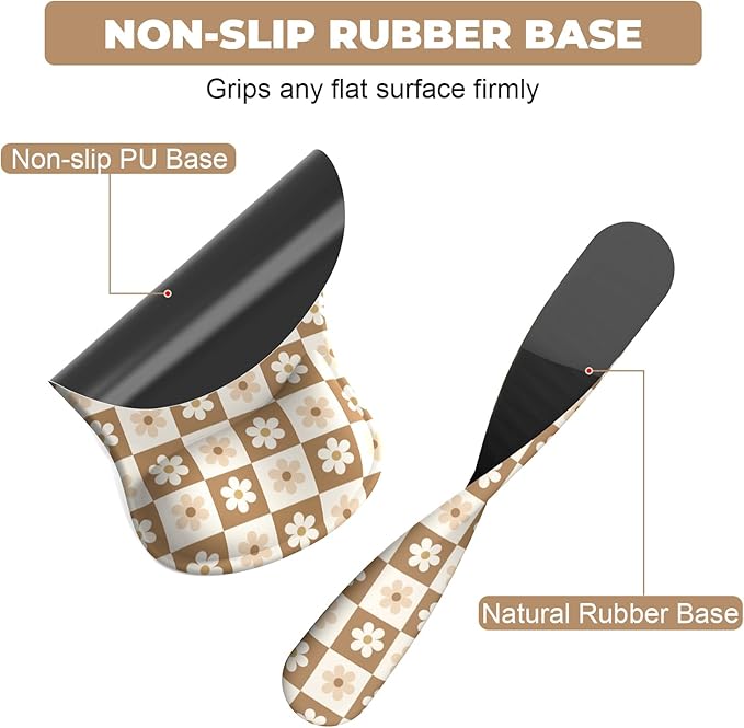 Mouse Pad with Wrist Rest, 3-in-1 Premium Lycra Fabric Memory Foam Ergonomic Wrist Support for Keyboard, Laptop & Desktop, Pain Relief Mousepad with Non-Slip PU Base for Office & Home (Flower Plaid)