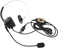 KALLORY USB Computer Headphone Single Ear Headset with Microphone for Call Center Office Use Black Head-Mounted Business Gaming Headset Compatible with PC and Cell Phone