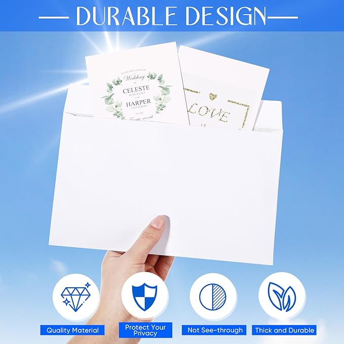 Sayglossy 100 Pcs W2 Tax Envelopes Tax Self Adhesive Double Window Security Envelopes(9-1/4" x 5-5/8")
