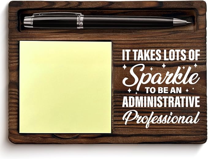 Administrative Professional Gifts for Men Women, Gift for Secretary Admin Administrative Assistant Sticky Note Holder for Office Desk Decor