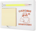 Inspirational Everything is Figureoutable Sloth Note Holder, Cute Motivation Desk Organizer for Teacher Coworker Friend, Encouragement Gift for Office School Home Note Pad Holders KBB01