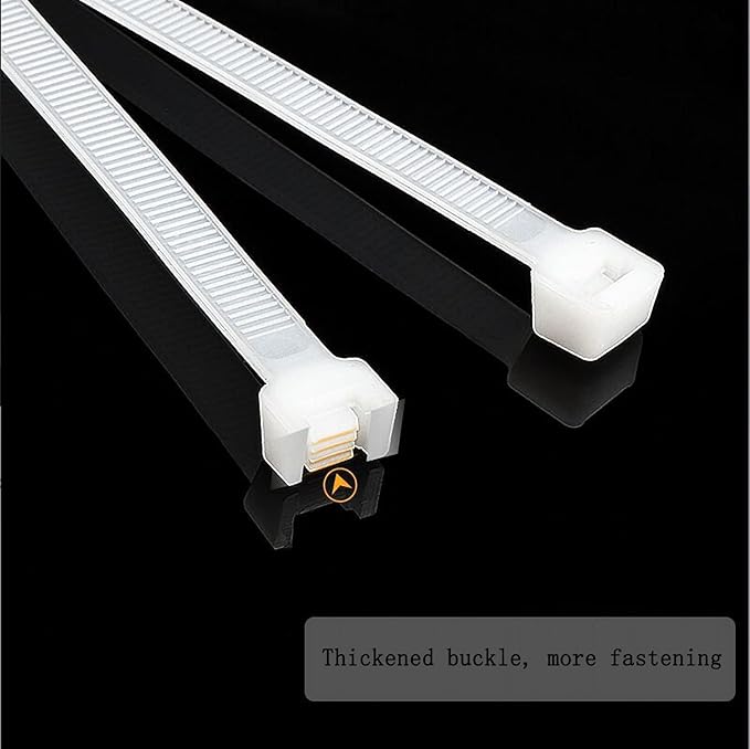 large zip ties heavy duty 16 inch white long cable ties for outdoor use nylon ties 60 pcs uv resistant industrial tie wrap 200lb Tensile Strength