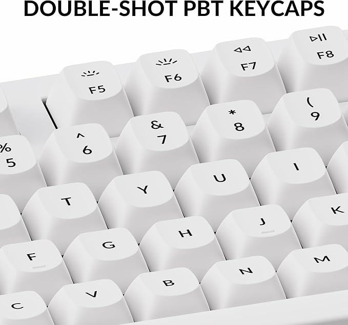 Keychron Q3 Wired Custom Mechanical Keyboard, 80% TKL Layout QMK/VIA Programmable with Hot-swappable Gateron G Pro Blue Switch Double Gasket Compatible with Mac Windows Linux (White)