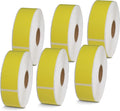 BETCKEY - 1" x 3" Barcode & Address Labels Compatible with Zebra & Rollo Label Printer,Premium Adhesive & Perforated[Yellow, 6 Rolls, 3120 Labels]