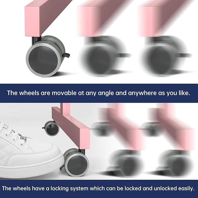 TSJ OFFICE Large Rolling Whiteboard - Dry Erase Magnetic 48 x 32 Inches White Board Height Adjust Double Sides Mobile Portable Easel on Wheels, Dry Erase Board with Stand for Office, Home & Classroom