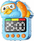 Shower Timer Waterproof Visual Timer for Kids, 99-Min Digital Potty Training Timer for Toddler, Duck-Shaped Bathroom & Kitchen Time Management Tool, Rechargeable, Blue