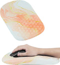 Ergonomic Mouse Pad with Wrist Support, Comfortable Memory Foam Mousepad with Massage Design and Non-Slip PU Base, Wrist Rest Mouse Pad for Office and Home, 12x8 Inch