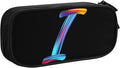 Cute Initial Pencil Case for Kids Students, Large Capacity Pencil Pouch for Boys Girls, Letter Design Pencil Box Pen Bag Office Stationery Organizer, Rainbow Letter I