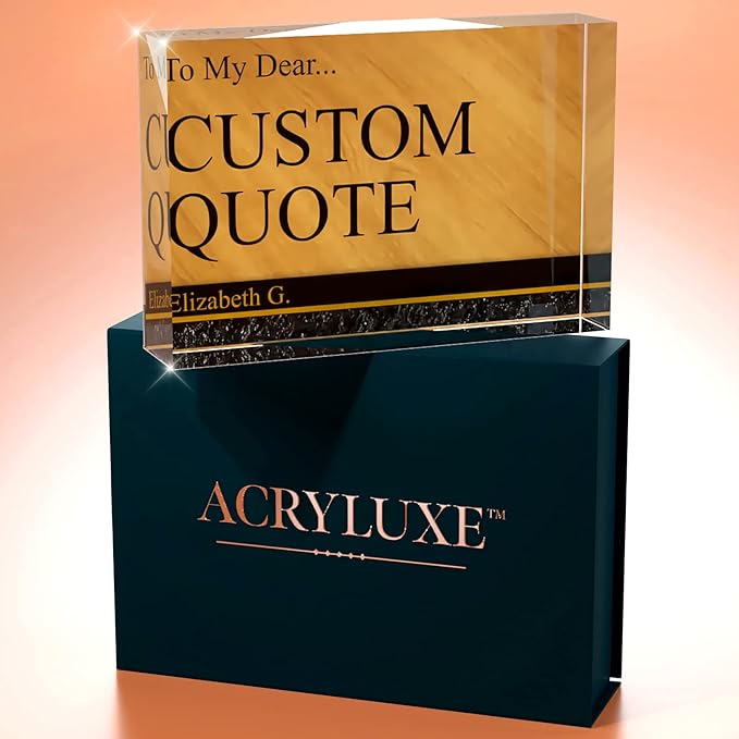 Personalized Gifts, Custom Quote Block Letter Board,Crystal-Clear Acrylic With Gift Box,17 Styles, Holiday and Christmas Gift for Mom, Dad, Girlfriend, Him or Her, Husband, Wife (4"x6", Nolan)