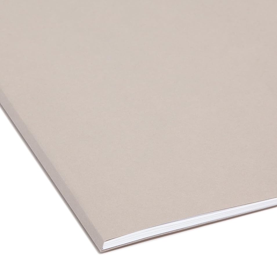 Smead TUFF Hanging File Folder with Easy Slide Tab, 1/3-Cut Sliding Tab, Legal Size, Steel Gray, 18 per Box (64093, Rod Color May Vary) (Pack of 5)