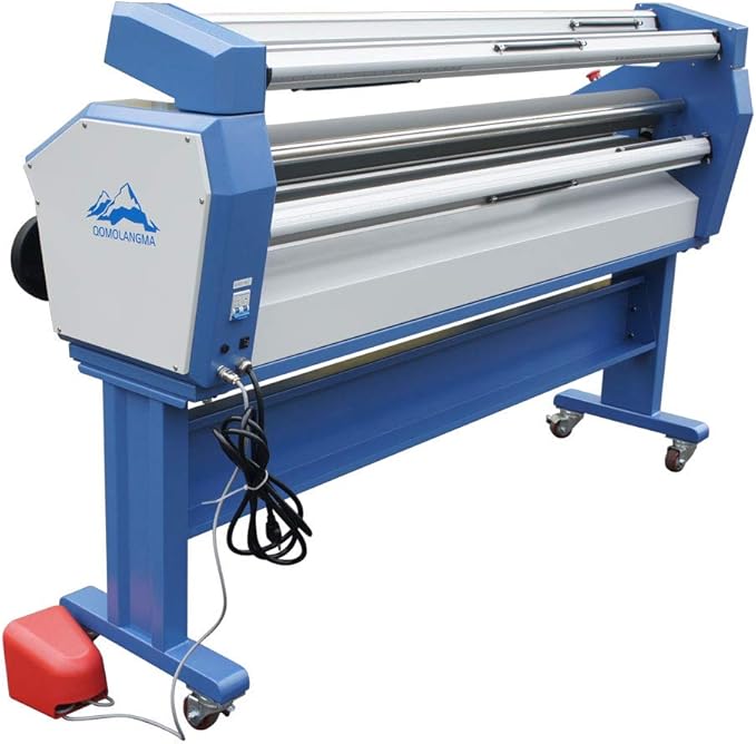 US Stock Wide Format Laminator 55in /63in Full-auto Wide Format Cold Laminator Machine Roll to Roll Large Format Laminating Machine with Trimmer (63 Inch, with Trimmer)