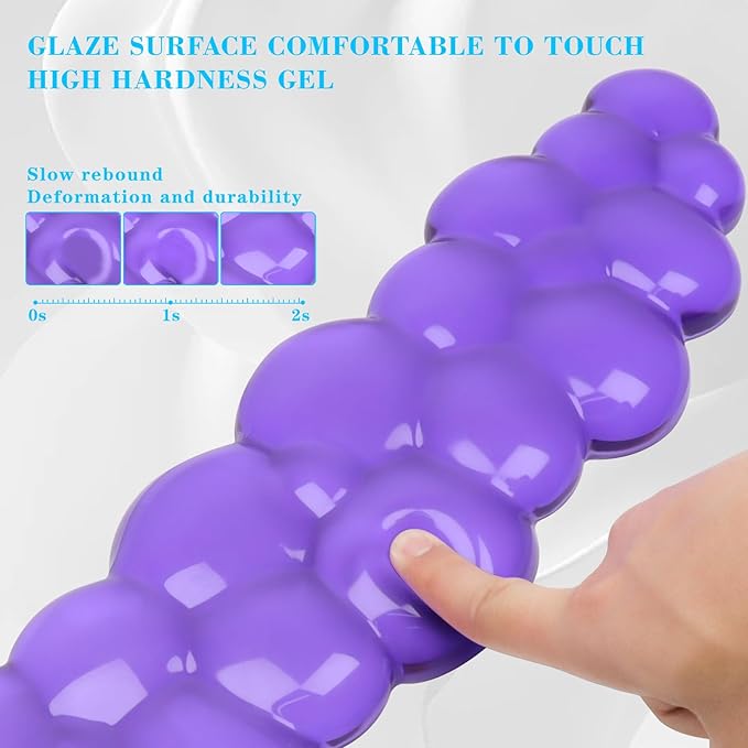 Gel Cloud Keyboard and Mouse Wrist Rest, Cute Wrist Support and Arm Support Keyboard Rest for Keyboard and Mouse Typing Pain Relief，Suitable for Office/Computer/Laptop/Gaming (Transparent Purple Set)