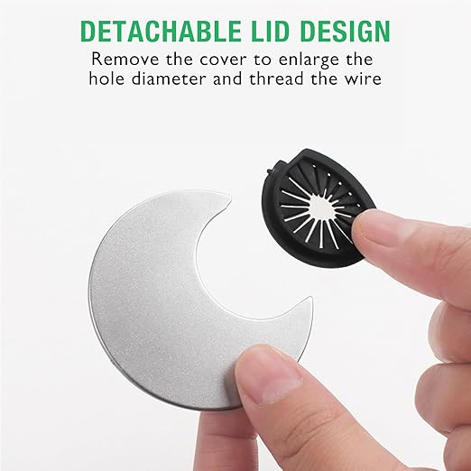 10 Pcs Desk Grommet 2-1/16" / 53 mm, Desk Cord Hole Cover, Cable Grommet ABS Plastic, Desk Hole Grommet for Home & Office Pc, Detachable Cable Cord Organizer-Silver Sand