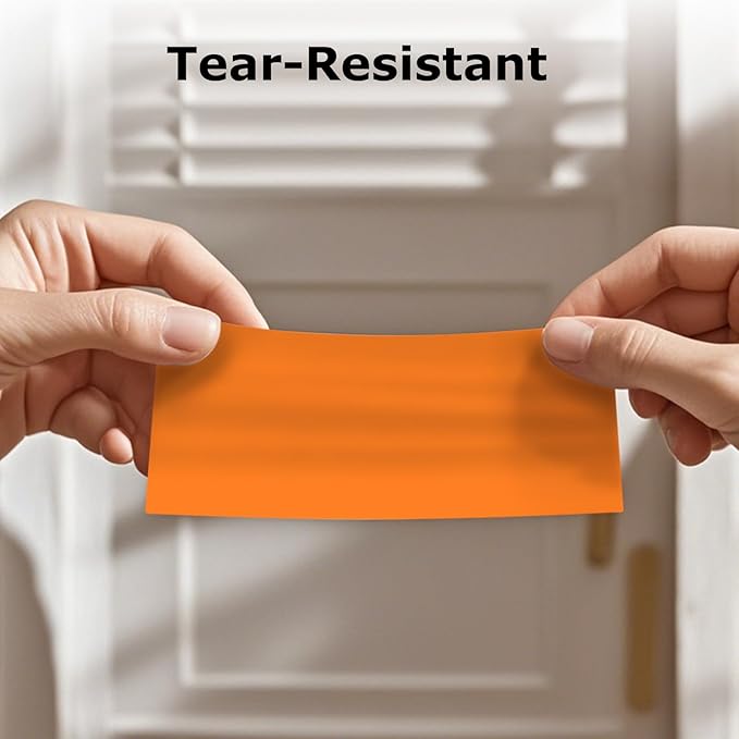 FINDAT Color Coding Stickers Rectangle 4×2 Inch Vinyl Orange Sticker Removable Waterproof Writable File Folder Moving Labels for Boxes Home Office Marking 160 PCS
