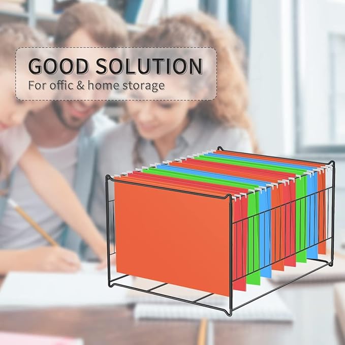 MARATI Letter/Legal Size Hanging File Folder Frame,Desk Hanging Folders Organizer Holder,Fling Cabinet Rack Insert for Drawer Height above 10.5", 15.1"x12.4"x10.5", Metal, Sturdy and Easy Assemble