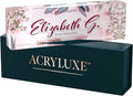 Desk Name Plate Personalized, Custom Name Plates, 2½/x8 Inches, Thick Crystal-Clear Acrylic, Gift Box, Office Desk Decor. USA Made by ACRYLUXE (Glowing)