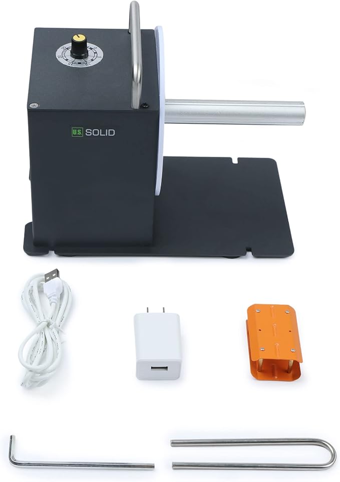 U.S. Solid Automatic Label Rewinder Machine, 1"/1.5" Core Holder, Max Label Width 3.15", USB/Plug-in Power AC 100V-240V