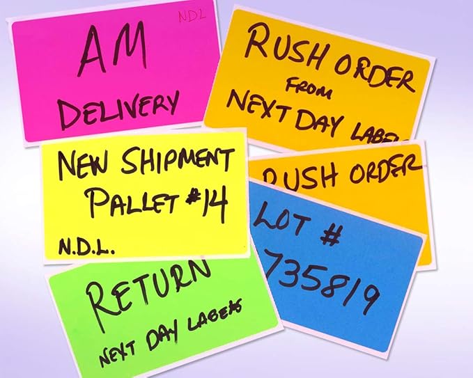 NextDayLabels 500 Rectangle Stickers (3" x 5") - Color Coding Labels Roll - Moving Labels for Boxes, Colored Inventory Stickers for Packing, Organizing, and Storage (Fluorescent Green)