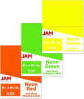 JAM PAPER Shipping Labels - Half Page - 5 1/2 x 8 1/2 - Assorted Bright Neon Colors - 150/Pack