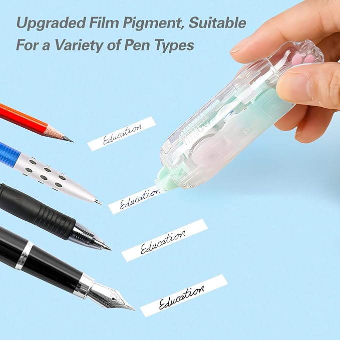 JUDENMEY 3Pcs Retractable White Correction Tape,Cute Cat Paw Correction Tape Pens, Mini Aesthetic Pen Shaped White Applicator with Easy to Use Out Tape for Back to School Office Supplies