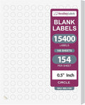 NextDayLabels – 1/2" Circle Rectangle Sticker Labels for Printer - White Laser/Inkjet Printer Labels Return Address Labels Shipping Label Stickers (100 Sheets, 154 Per Sheet, 15400 Labels)