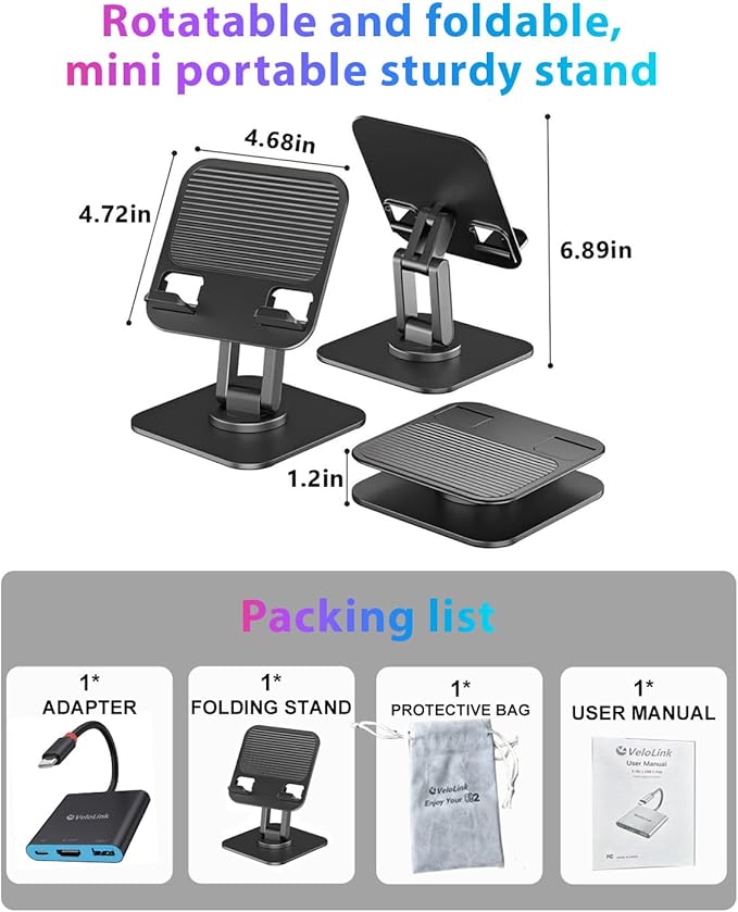 Switch 2 Dock kit with Switch Stand for Nintendo Switch 2 for HDMI 2.1+PD +USB A 3.2 compatibale with Laptop+MacBook ! ! Require Manual firmware Update for V21 or Above ! ! (Update Support Available)