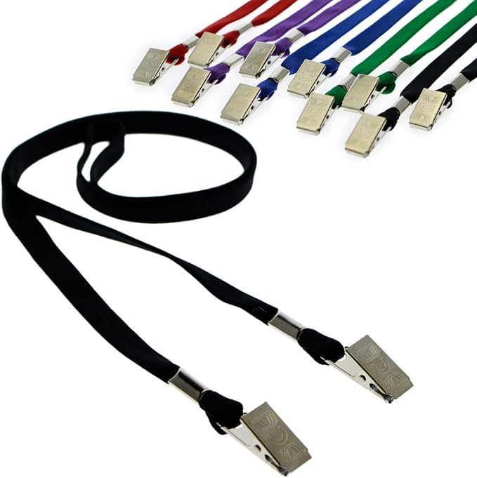 Bulk 100 Pack - Face Mask Lanyards - Premium Comfortable Neck Straps for Tickets, Badge Holders - Twist Free 2 Hook Design (1 on Each End) for Special Event Badges & Ticket Holders (Assorted Colors)