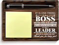 Boss Appreciation Gifts for Men, Gifts for Bosses Leader Boss's Day Going Away Retirement Farewell Birthday, Best Boss Gift Sticky Note Holder for Office Decor