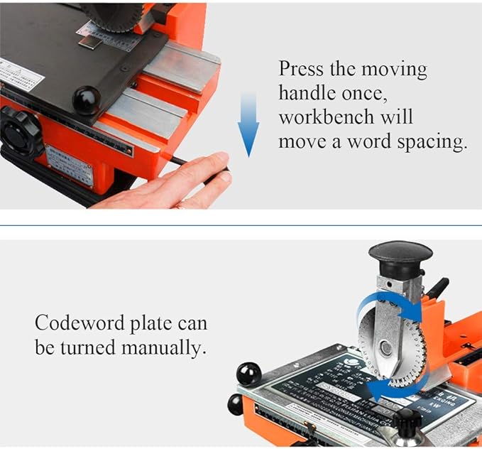 Manual Nameplate Metal Label Stamping Printer Machine Marking Machine for Metal (No.4 Codeword Plate)