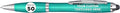 DISCOUNT PROMOS Custom Plastic Stylus Pens Set of 50, Personalized Bulk Pack - Black Ink, Great for Office, School, Business, Tradeshows, Events - Teal