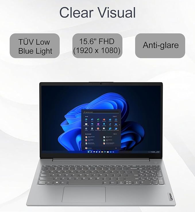 Lenovo Laptop V15 for Business and Student (15.6" FHD Anti-Glare, AMD Ryzen 5 7520U (> Intel i5-1235U), 16GB DDR5 RAM, 512GB SSD), Numeric Keypad, Webcam w/Shutter, Ethernet, Wi-Fi 6, HDMI, Win 11 Pro