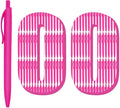 deegtran Pens Bulk, 100 Pack No Bleed Hot Pink Barrel Click Pens, Wholesale Retractable Ballpoint Pens, Pens Medium Point, Smooth Ink Pens, 1.0MM Black Ink