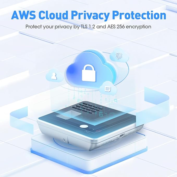 NGTeco Cloud Time Clock, Upgraded TC1 Remote Control 2.4GHz WiFi Time Card Machine for Small Business with Software & App for iOS/Android, Includes 5 RFID Cards No Monthly Fees