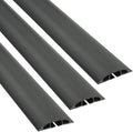 D-Line 6 Foot Floor Cord Cover, Cable Protector Case Pack, CC-1/3PK, Protect Cords and Prevent Trip Hazards, Black (Pack of 3)