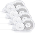 JEFURE 4 Pcs Correction Tape, 98.43 Ft White Wrong Out Tear-Resistant Bulk, Instant Corrections Easy To Use Applicator for School, Office, Note Taking, Journal (Tape Width 0.2 in，Clear)