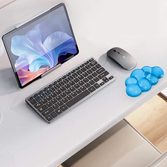 Gel Cloud Mouse Wrist Rest, Cute Wrist Support and Arm Support for Mouse Rest Typing Pain Relief，Suitable for Office/Computer/Laptop/Gaming (Transparent Blue)