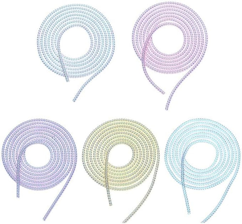 3Pcs Spiral Cable Protector, Chargers Cable Protector Data Cable Protect Sleeve, Headphone Cable Saver for Phone Earphone USB Data Cable Pet Chew 1.5m (4.92ft) (White)