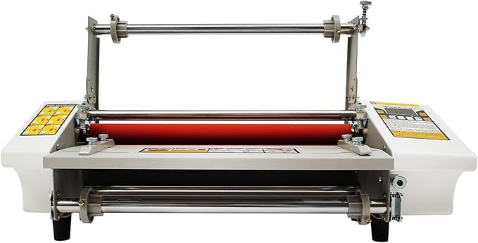 Laminator Machine, Hot and Cold Roller Laminating Machine, Single/Dual Sides Thermal Laminating, Digital Display, Exit Button for Paper, Documents, Photos, Cards, 110V