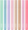 Piochoo Highlighters, 8 Pack Aesthetic Highlighters, Assorted Colors, Chisel Tip, No Bleed Bible Highlighter Pastel for Journaling Office School Bible Study Supplies