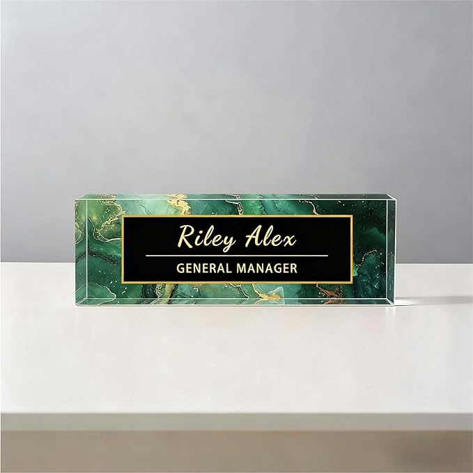 Desk Name Plate Personalized, Office Decor Cute Desk Accessories for Employee Appreciation Gifts Office Gifts for Boss, Teacher (S5)